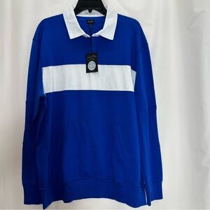 Good man Brand rugby striped long sleeve shirt size large